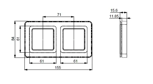 Peitelevy Etman DesignX 2-OS IP44 VAL