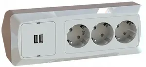 Pistorasia Etman Novett 3S+USB kulma-asennus
