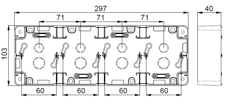 Pintakehys Etman DesignX 4-OS 2S+2S+2S+2S 40MM VAL