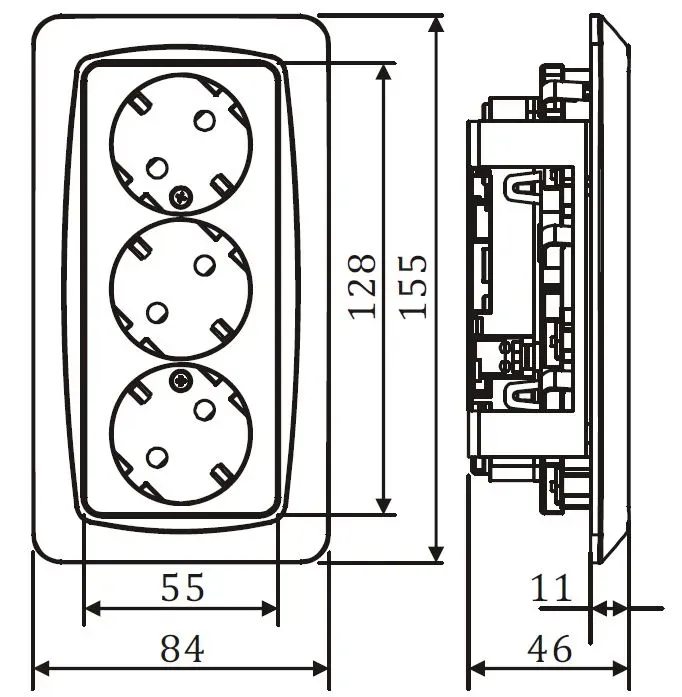 Pistorasia Etman Novett 3S/16A/IP21 UPJ VAL