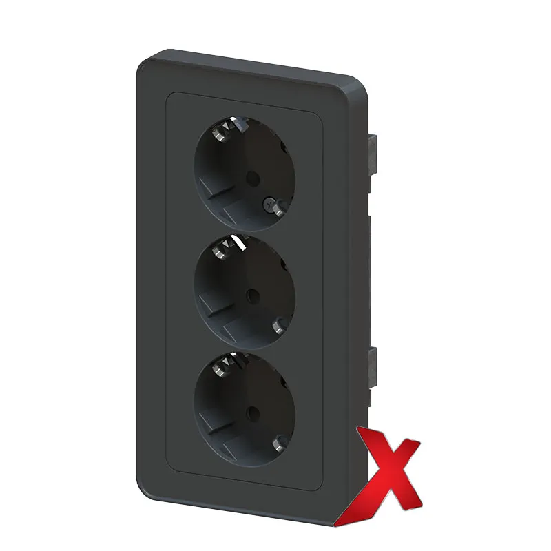 Pistorasia Etman DesignX 3S/16A/IP21 UPJ MUS