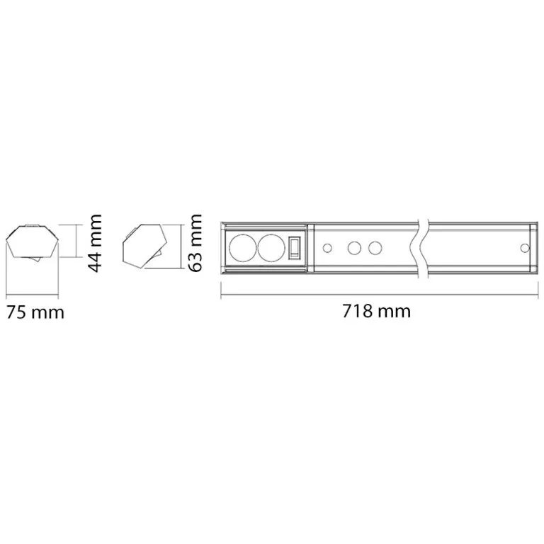 Työpistevalaisin Megaman KETO 10,5W 3000/4000K IP21 718MM