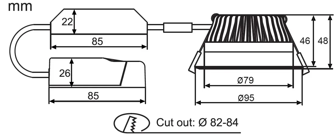 Alasvalo Etman ETLED DEEP 8,6W 2800-2000K VAL