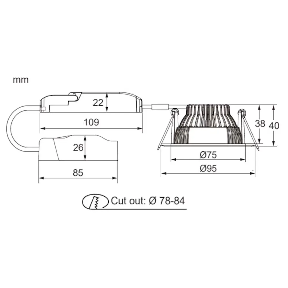 Alasvalo Etman ETLED 360 8,5W 4000K VAL