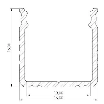 LED-profiili Etman DUCT HIGH 16MM VAL SET