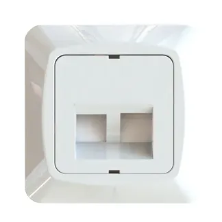Telerasia Etman Novett 2xRJ45 Keystone VINO 15,6x19,8 PL